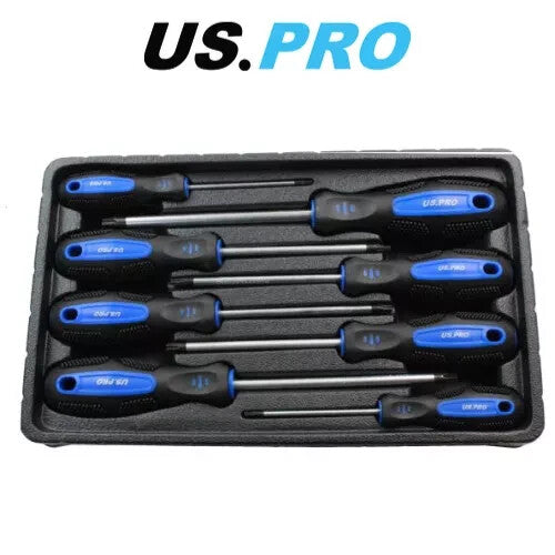 US PRO Tamperproof TORX Magnetic Screwdriver Set Star Set T8-T40 8pc 1