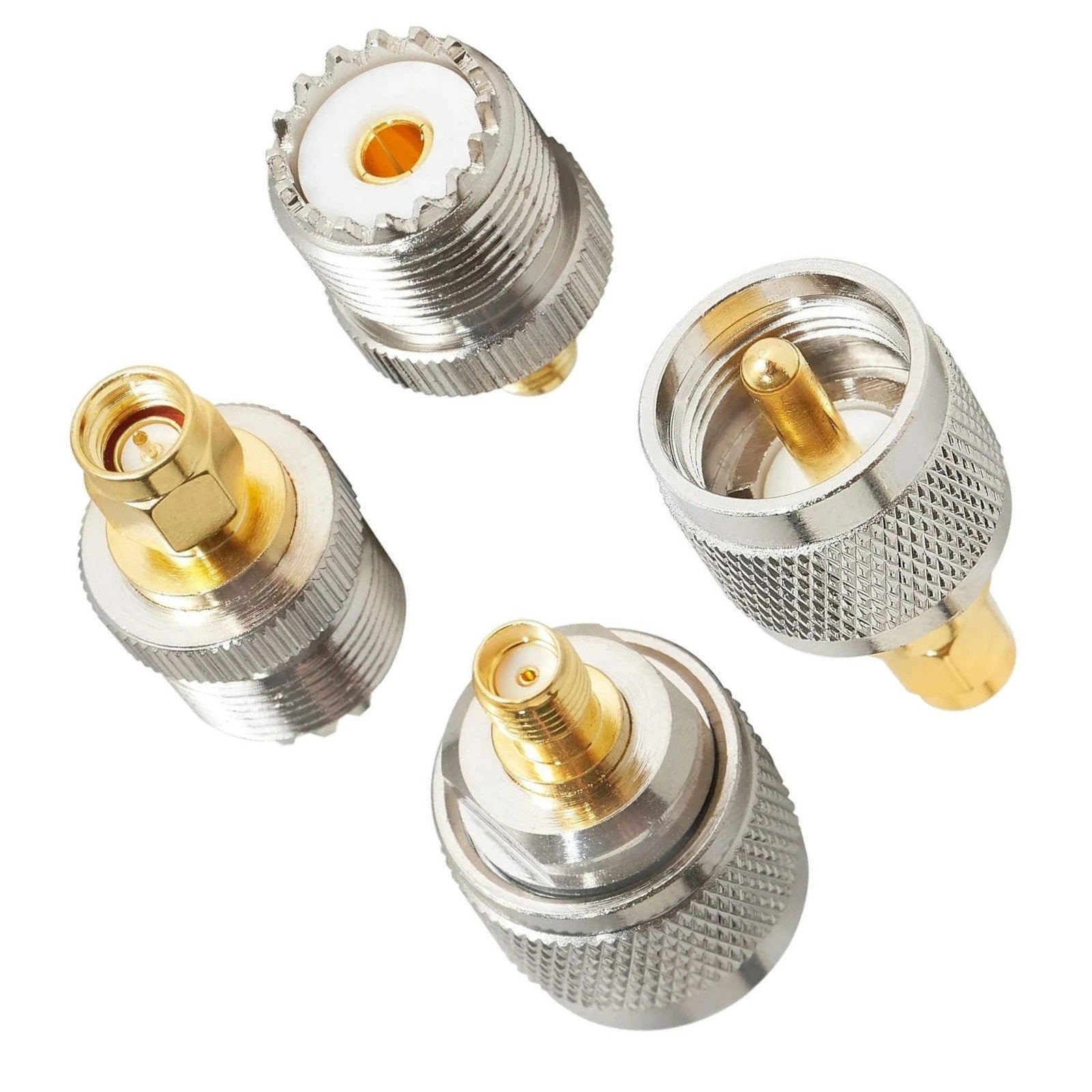 Sma Male/uhf Female + Sma Female/uhf Male 50 Ohm Adapter Ham Gmrs