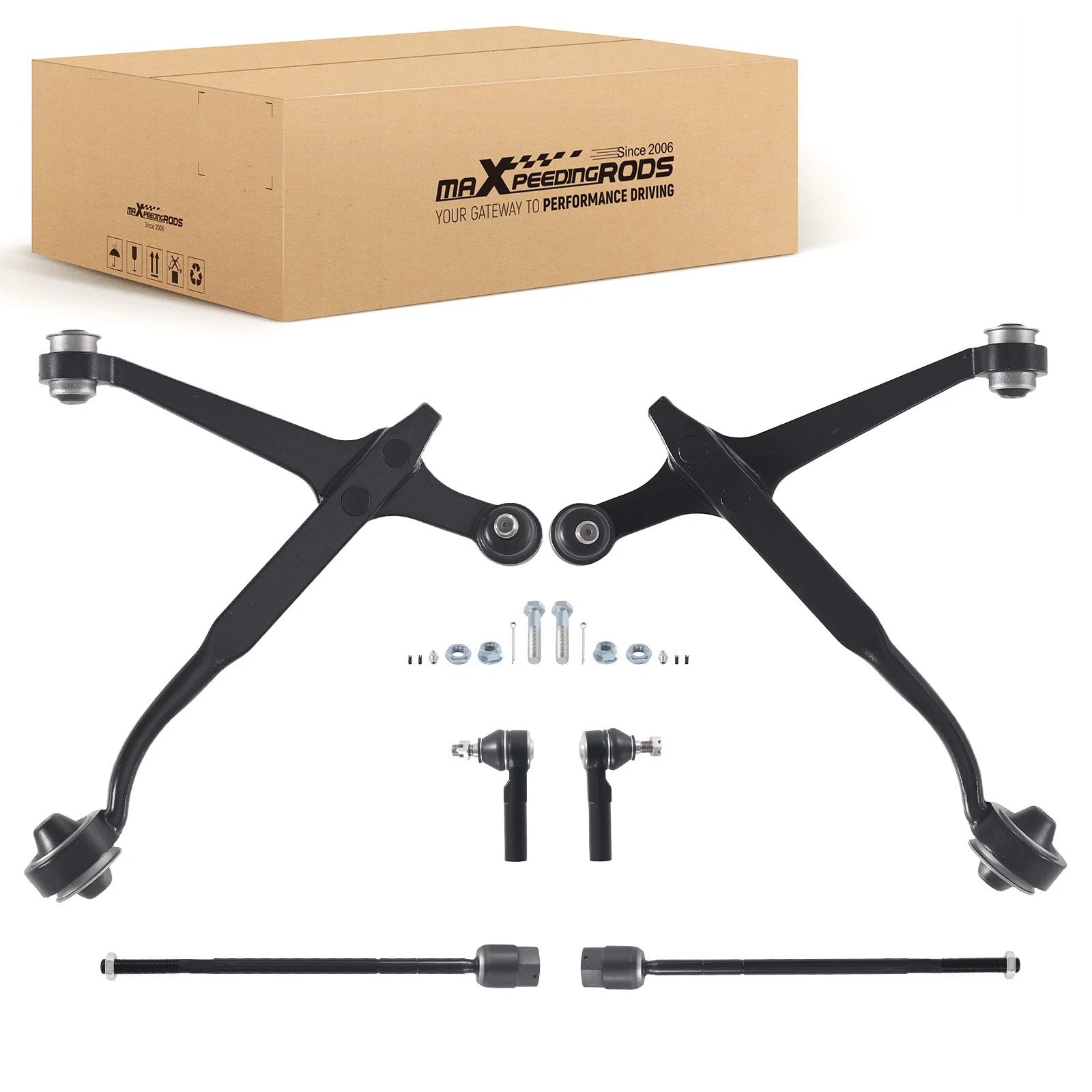 Front Lower Control Arms +Outer Inner Tie Rod for Ford Windstar 1999-2003 ES3181