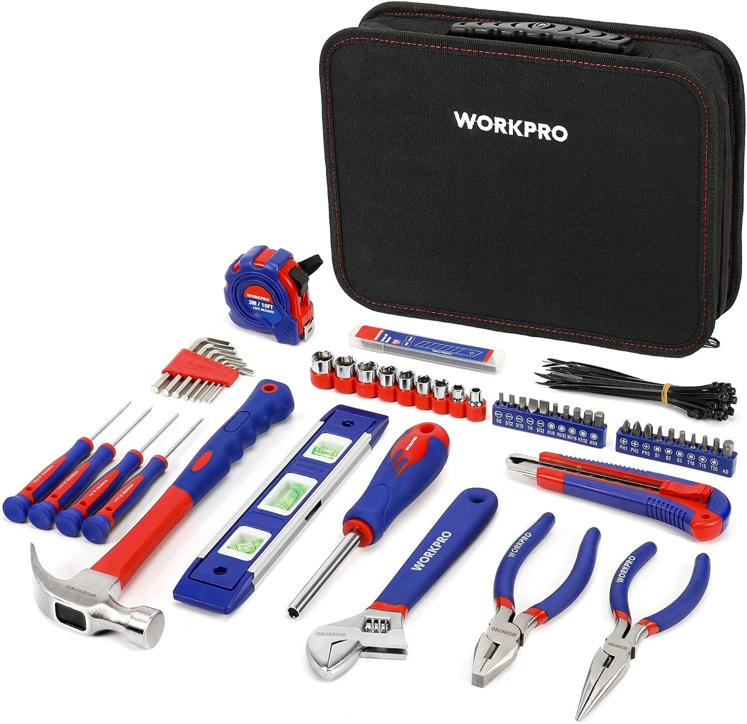 Workpro Home Tool Kit Kitchen Drawer Household Hand Tool Set With
