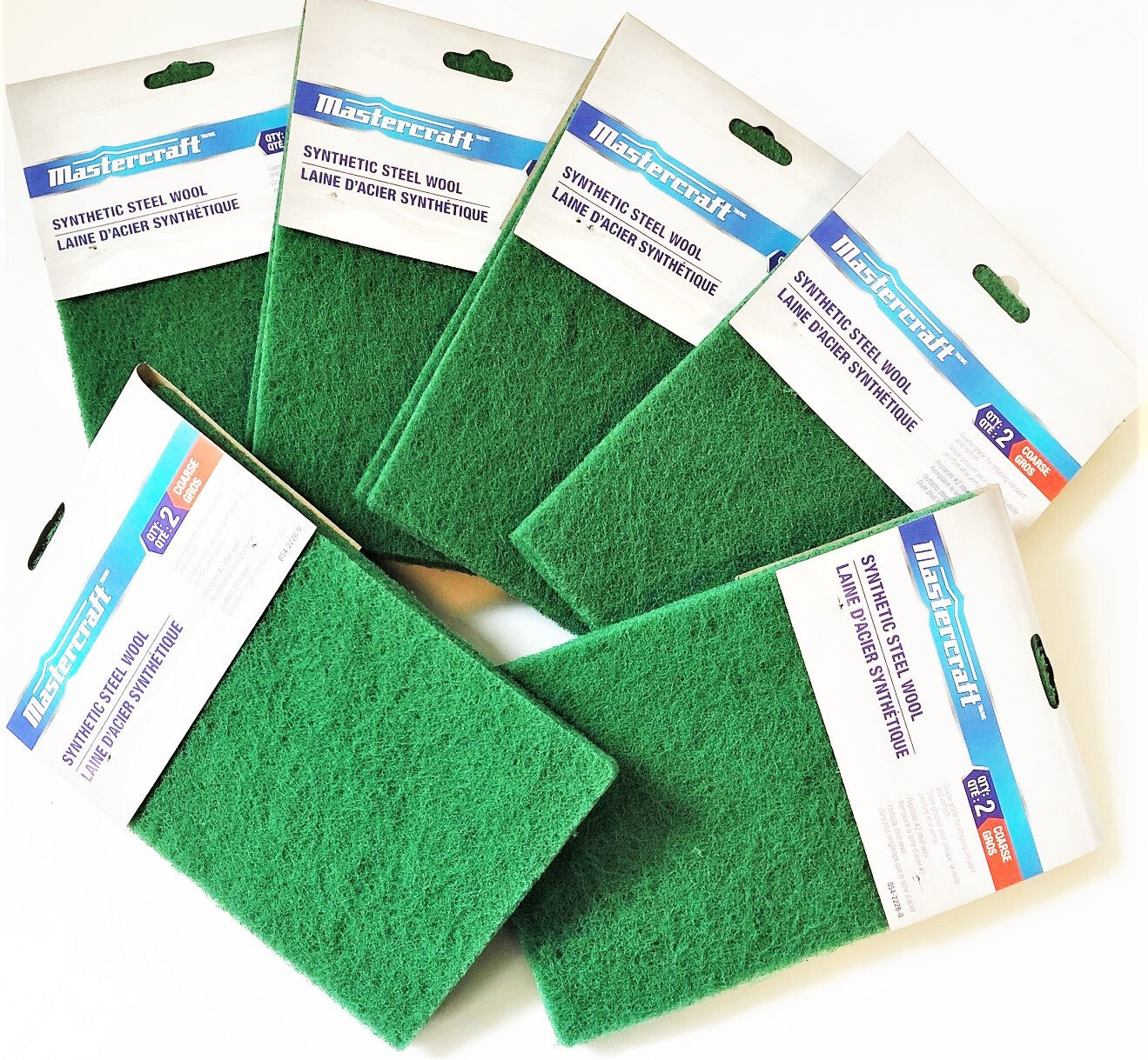 12 Mastercraft Green 6" X 9" Scuff Brite Pads Coarse Gr