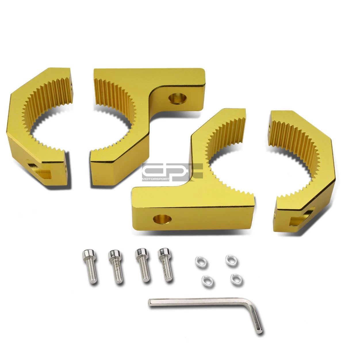 Fit 2"od Round Rack/bull Bar Brackets Pair Gold | Built Supply Co