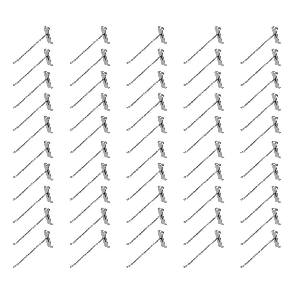 8 In Length Chrome Metal Wire Gridwall Hooks Grid Panel Display Hanger