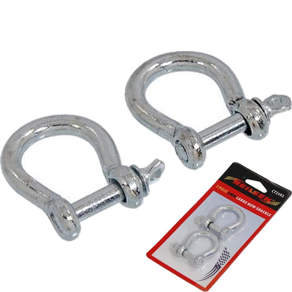 Neilsen 2pc Galvanised Steel Shackles