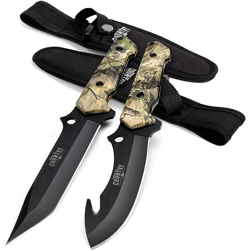 Mossy Oak Fixed Blade Hunting Knife Full Tang Straight Edge Gut Hook