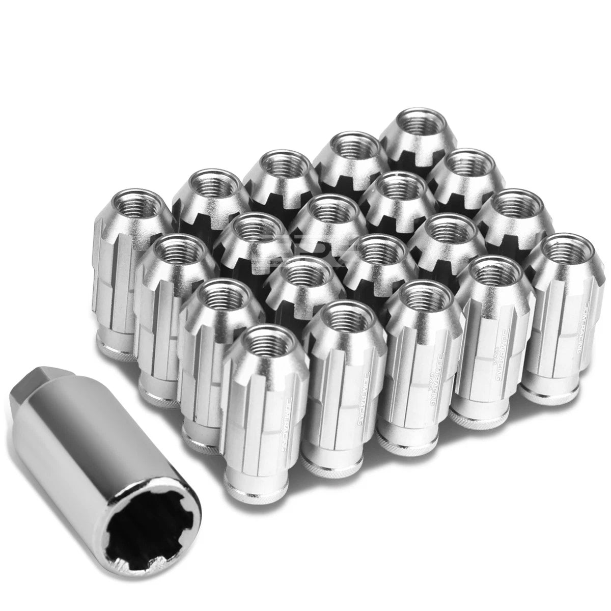 Open End M12x1.25 50mm Tall 24mm Od Silver Aluminum | Built Supply Co