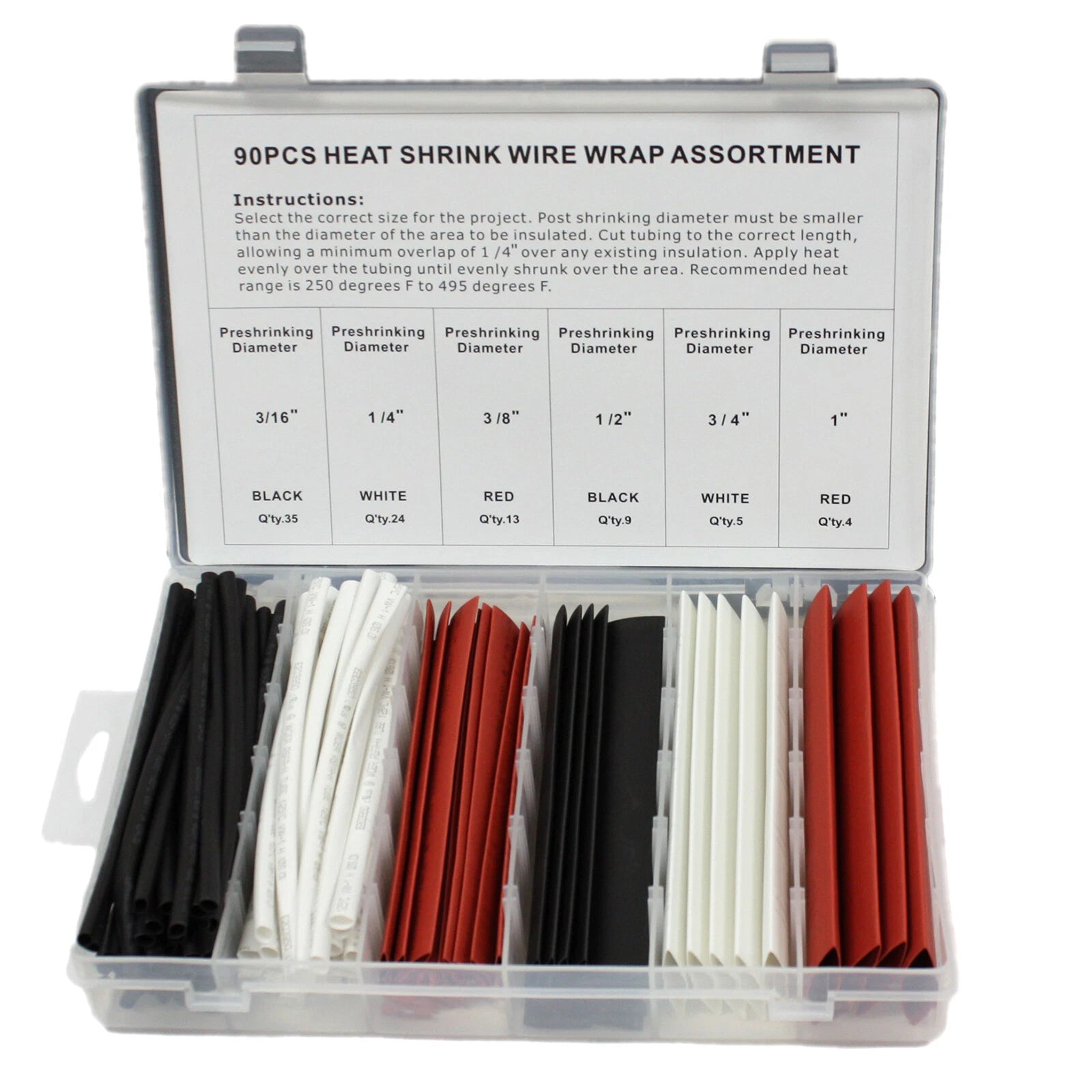 Heat Shrink Wire Wrap Assortment Color Coded Insulated Tubing