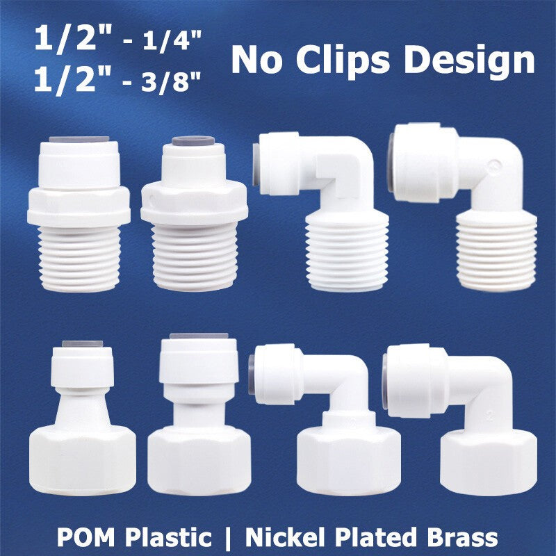 Push Fit Connector 1/2" Elbow Adapter Water Filter