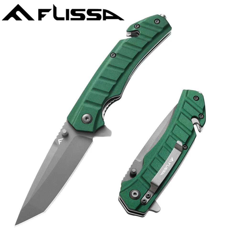 Flissa 4.75" Folding Pocket Knife Tactical Knife Tanto Point Blade