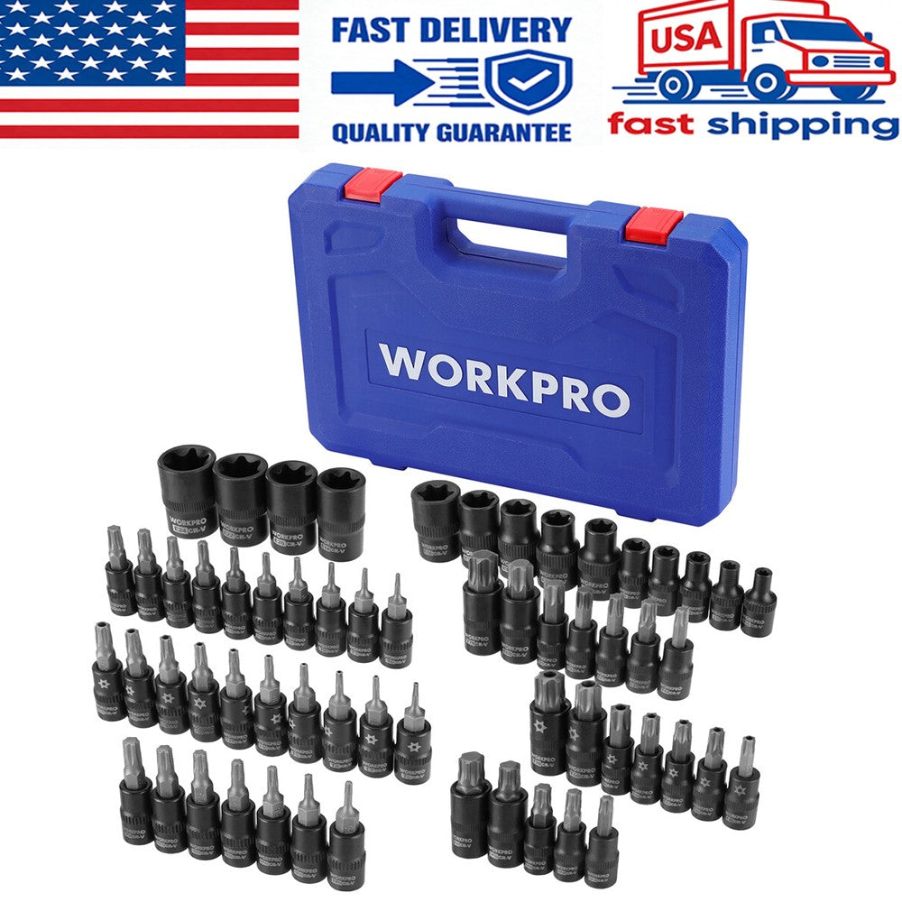 60-Piece Star Socket Bit Set T6-T70