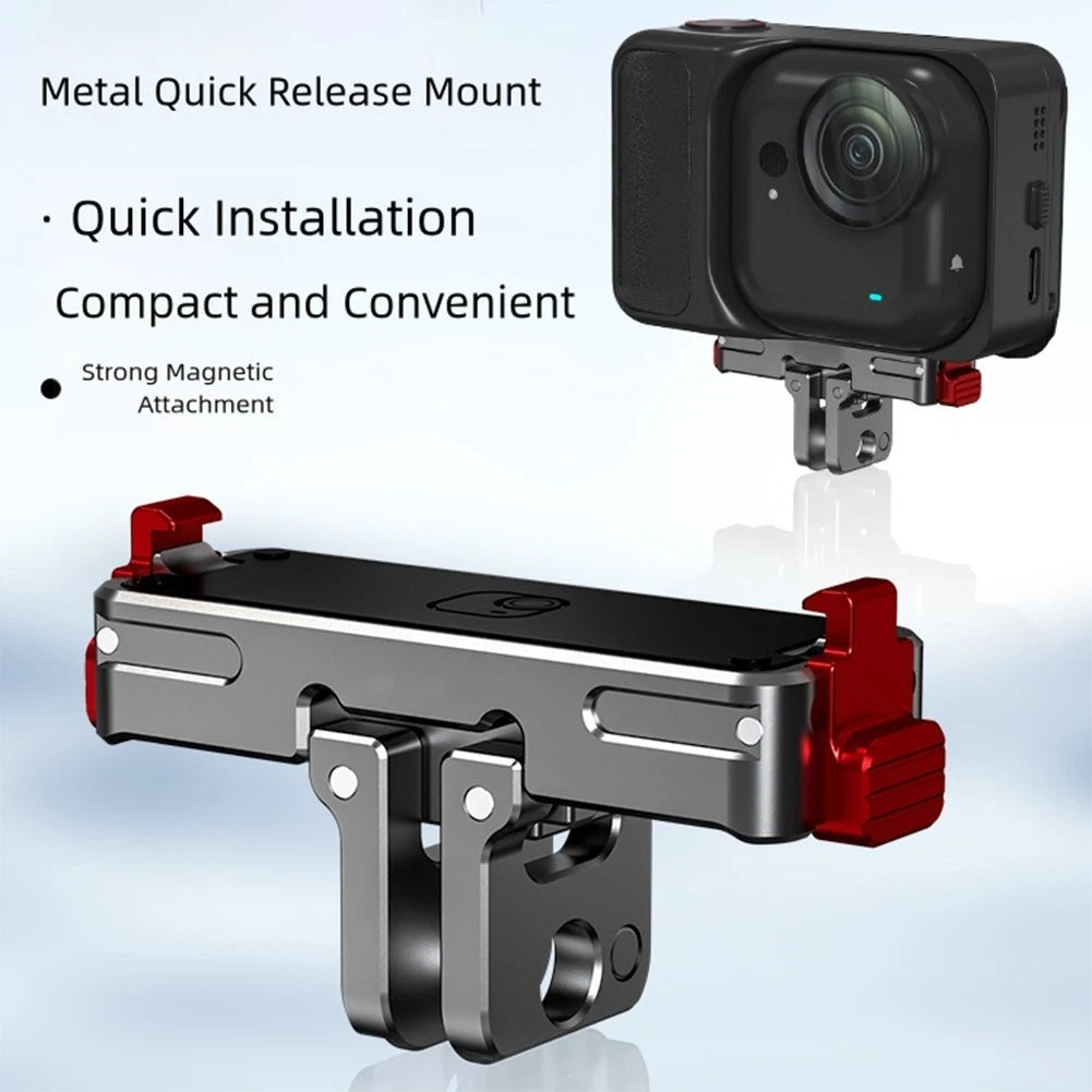 Compact Aluminum Foldable Magnetic Quick Release Adapter For Insta360