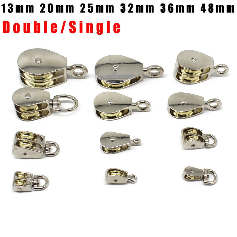 Steel Single/Double Pulley Block Traction Wheel