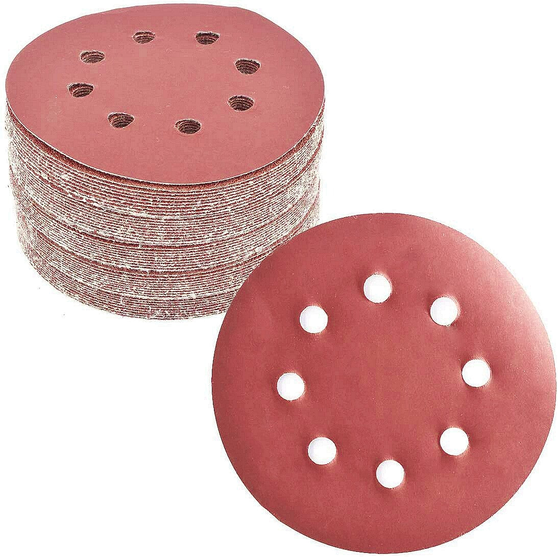 50x 1500 Grit Sanding Discs 5 in 8-Hole Hook Loop by Unbranded