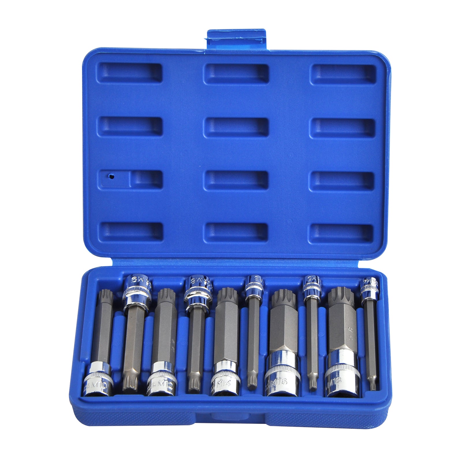 Xzn Triple Square Long Spline Socket Bit Set 1/4" 3/8" 1/2" Tamper