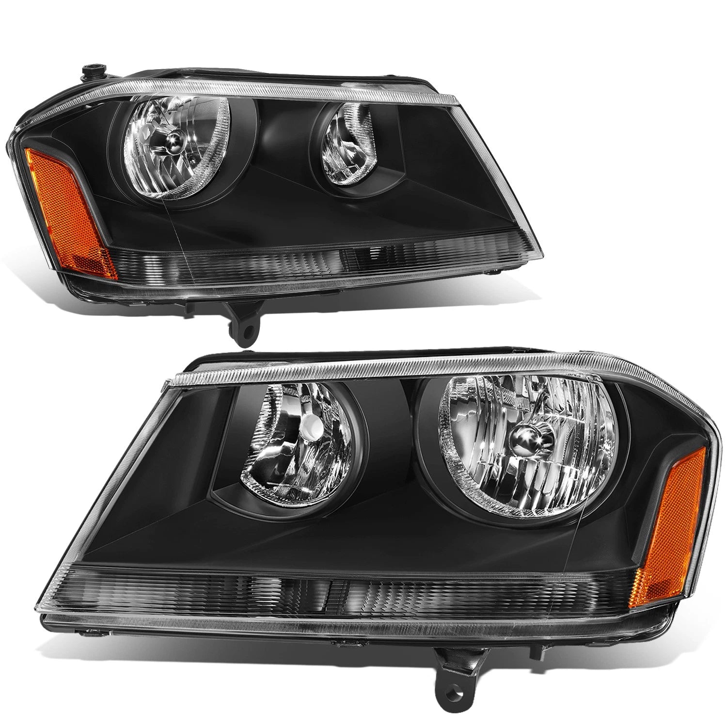 Fit 08-14 Dodge Avenger Factory Style Black Housing | Built Supply Co