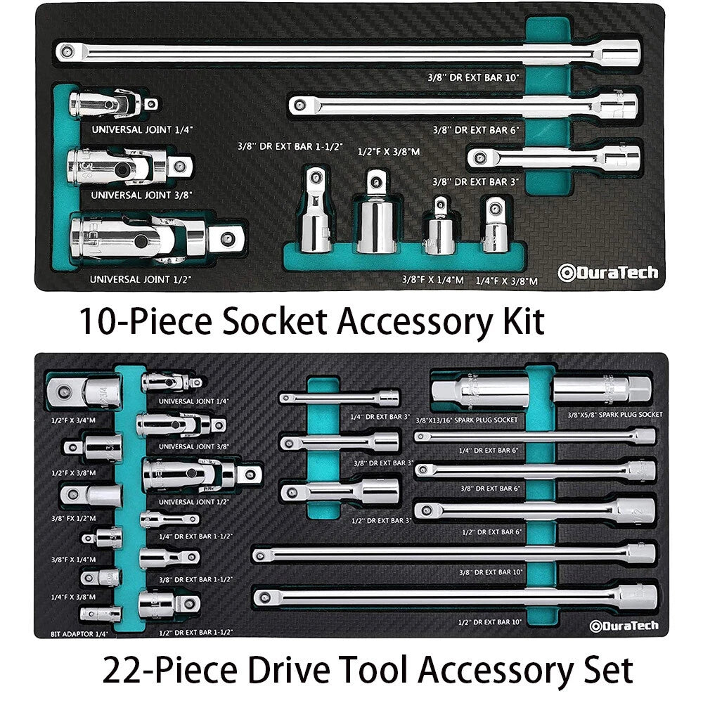 Duratech Socket Accessory Kit/drive Tool Accessory Set W/eva Foam