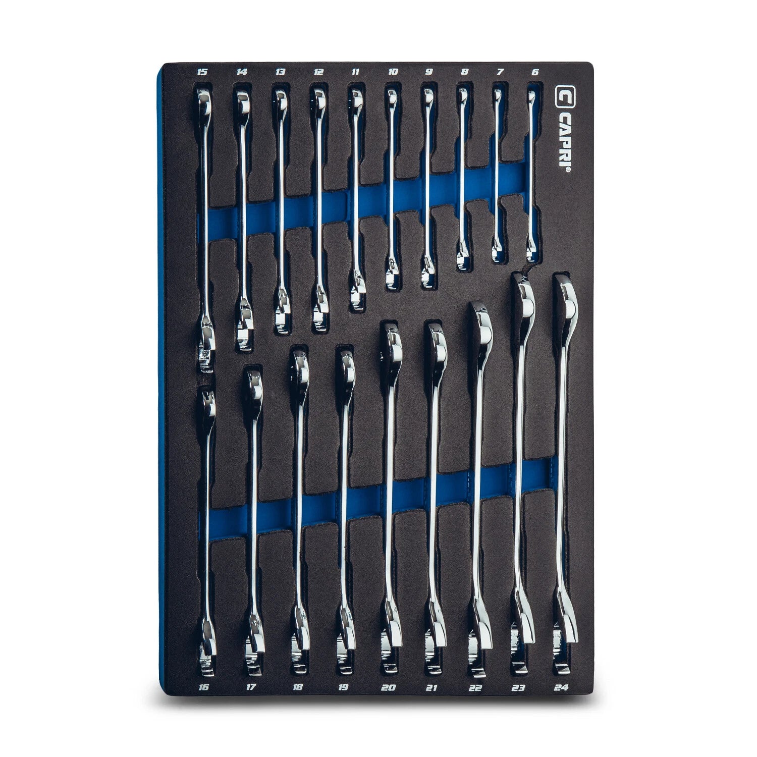 Capri Tools Angle Open End Wrench Set, 30° & 60° Angles, 6-24 Mm