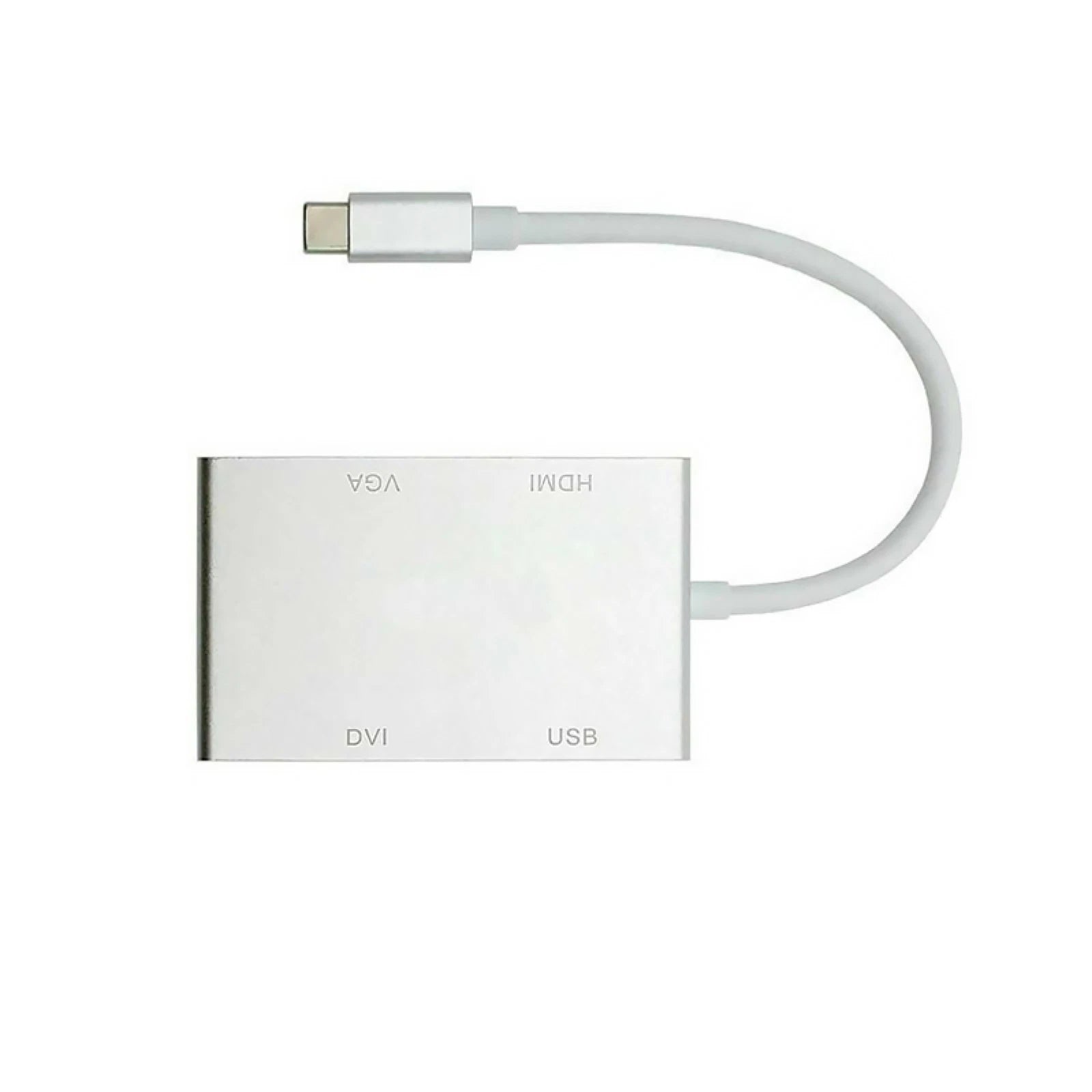 4 In 1 Usb-c Type-c To 4k Hdmi Vga Dvi Converter Usb 3.0 Hub Adapter