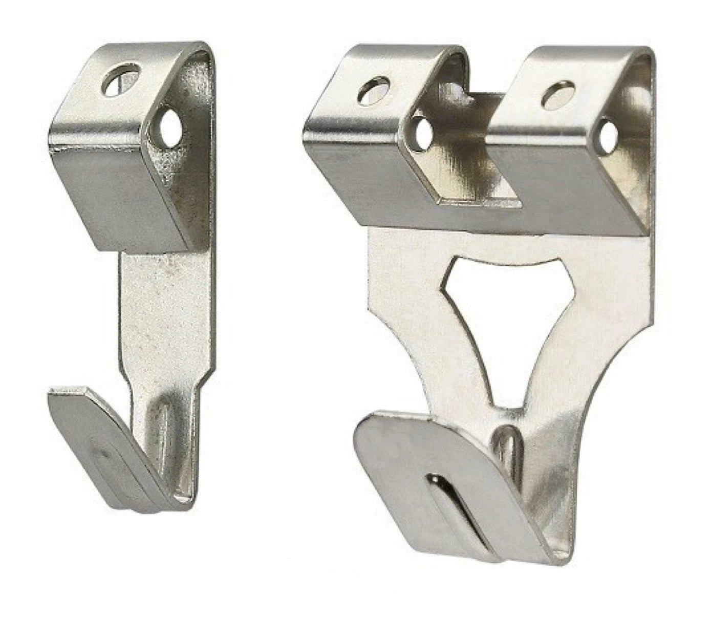 Silver Picture Wall Hooks Zinc Single/double 1, 3, 10, 25, 100 Chrome