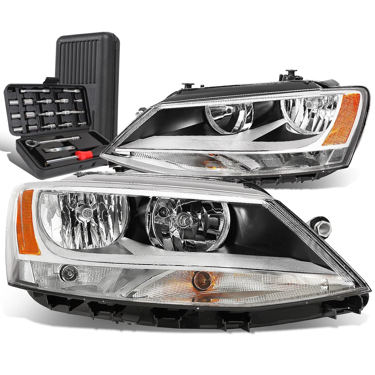 For 2011-2018 Volkswagen Jetta Pair Chrome Housing | Built Supply Co