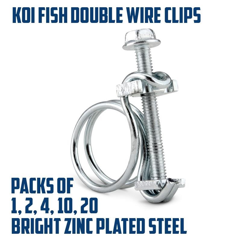 Double Wire Spiral Clips Helix Hose Pipe Clamps Koi Fish Pond & Vintage CarOpens