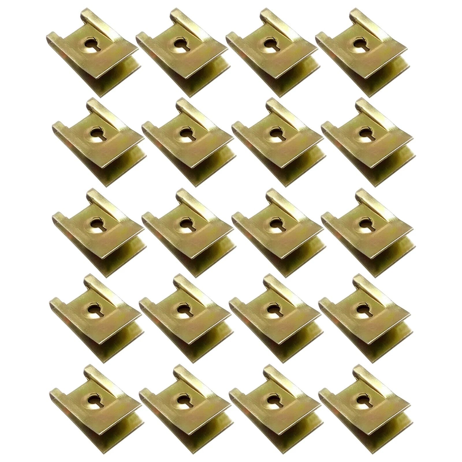 20*car Screw Base U-type Mount Fastener Clips Motor Fender Bumper