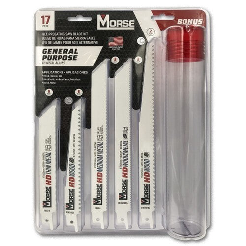 Morse General Recip Saw Blade Set 17pc
