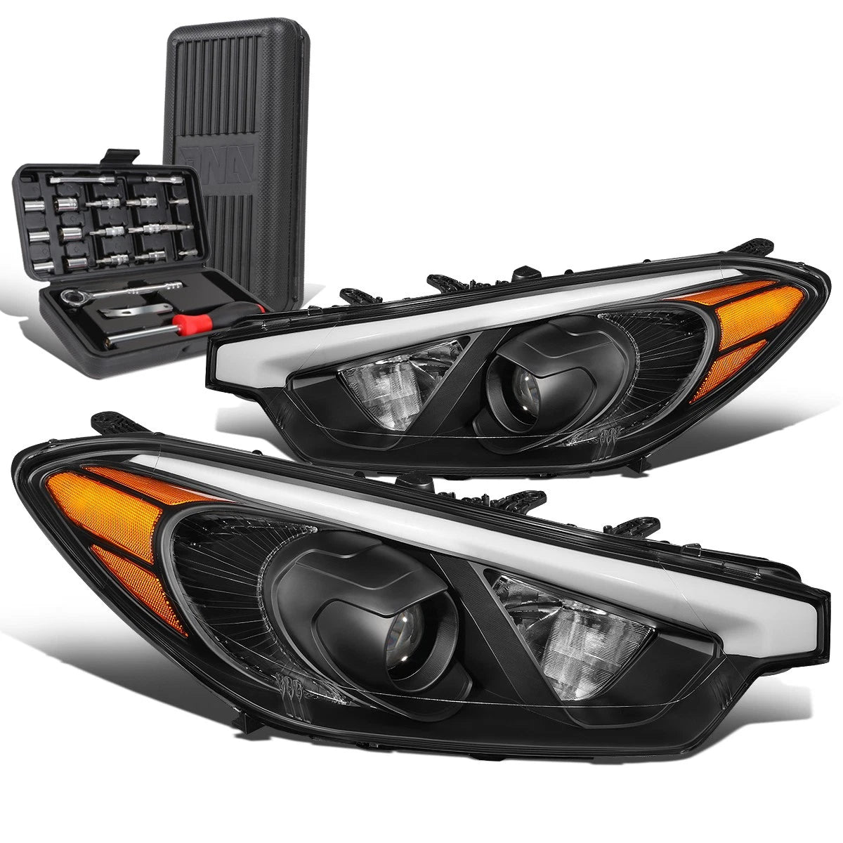 For 2014-2016 Forte 5 Koup Black/amber Side | Built Supply Co