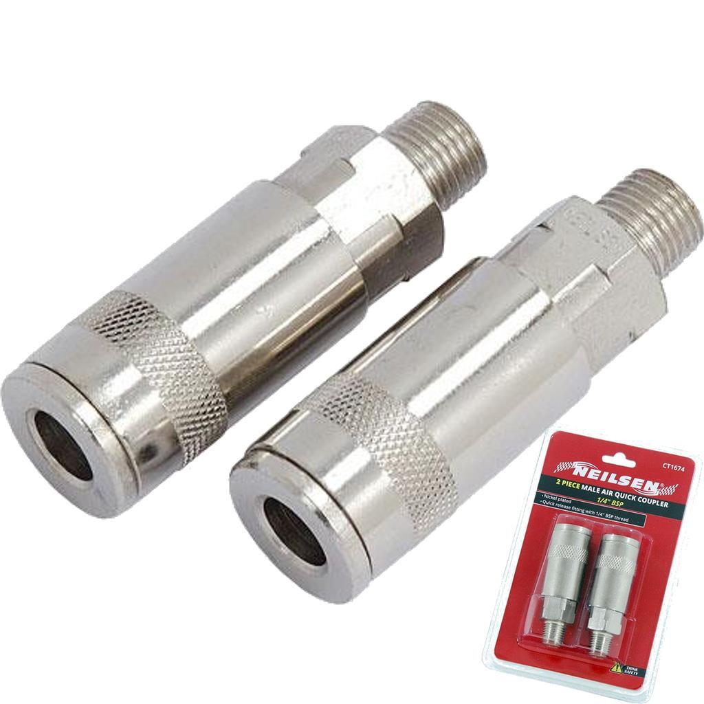 Neilsen 2PC Air Line Fittings Hose Compressor Coupler