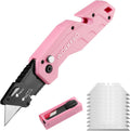 WORKPRO Folding Utility Knife Quick Change Box Cutter 10 Extra Blade Razor Knife