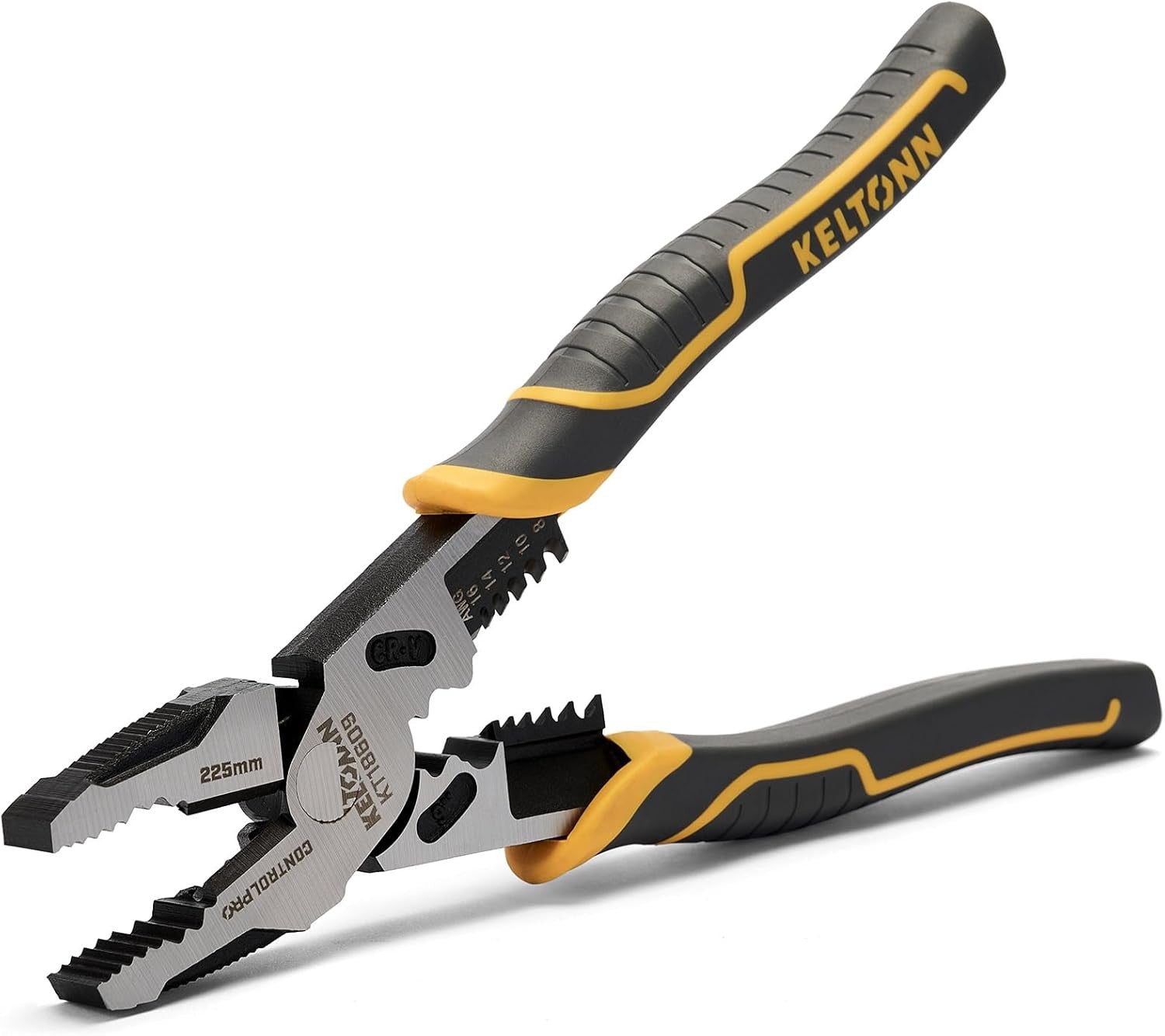 Linesman Pliers Wire Stripper Crimper Cutter Combination Tool, 9"