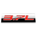 Bumper Sticker Metal Emblem Decal Trim Badge Polished Chrome Red 3.7l