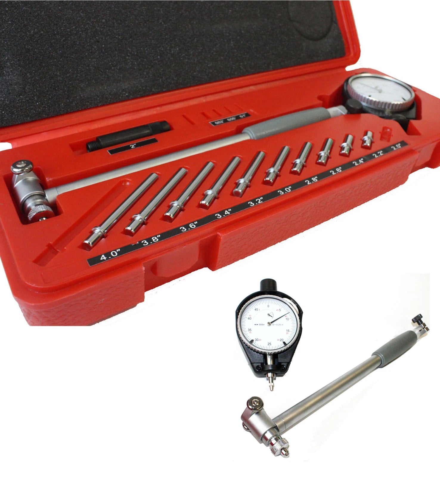 Engine Cylinder 2" To 6" Dial Bore Gauge Gage Indicator Resolution