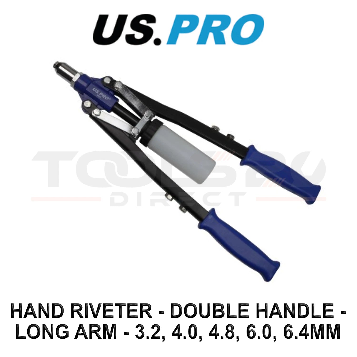 Us Pro Tools Long Arm Hand Riveter Double Handle 3.2-6.4mm 5478