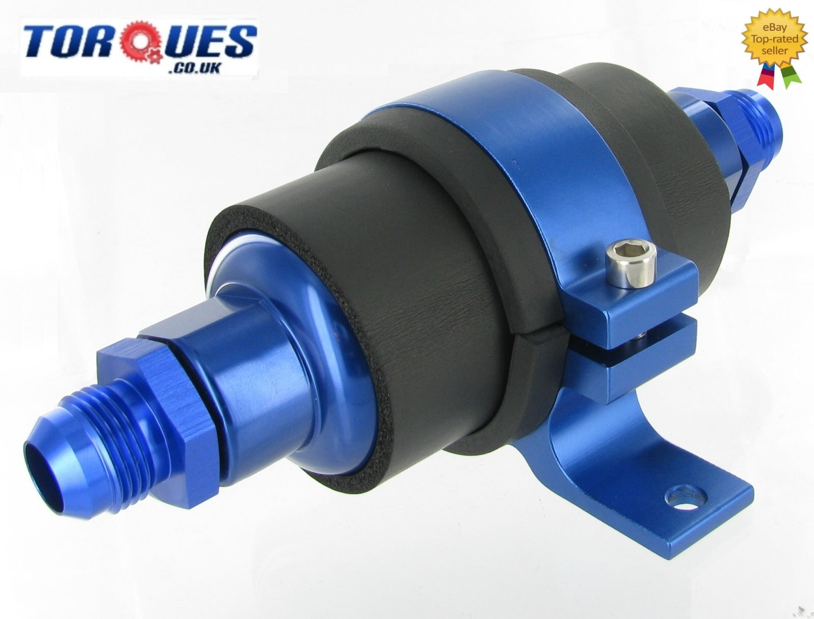 AN -6 (AN6 JIC -6) Blue Anodised Billet Fuel Filter 10 Micron And