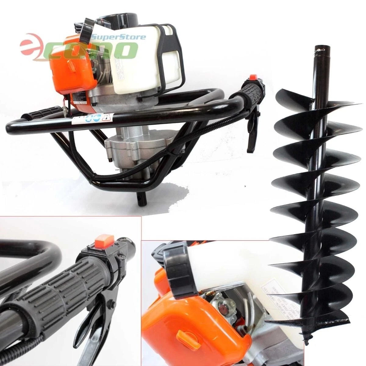 One Man 52cc Gas Power Earth Post Hole Auger Machine 10" X 1m 4hard