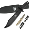 Mossy Oak 15" Survival Bowie Fixed Blade Knife W/sheath Sharpener &