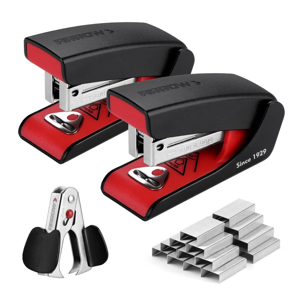 Arrow Mini Stapler 16 Sheet Capacity 2-pack Stapler W/staple Remover