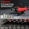 WORKPRO Air Die Grinder 1/4" Pneumatic Straight Die Grinder 25000RPM