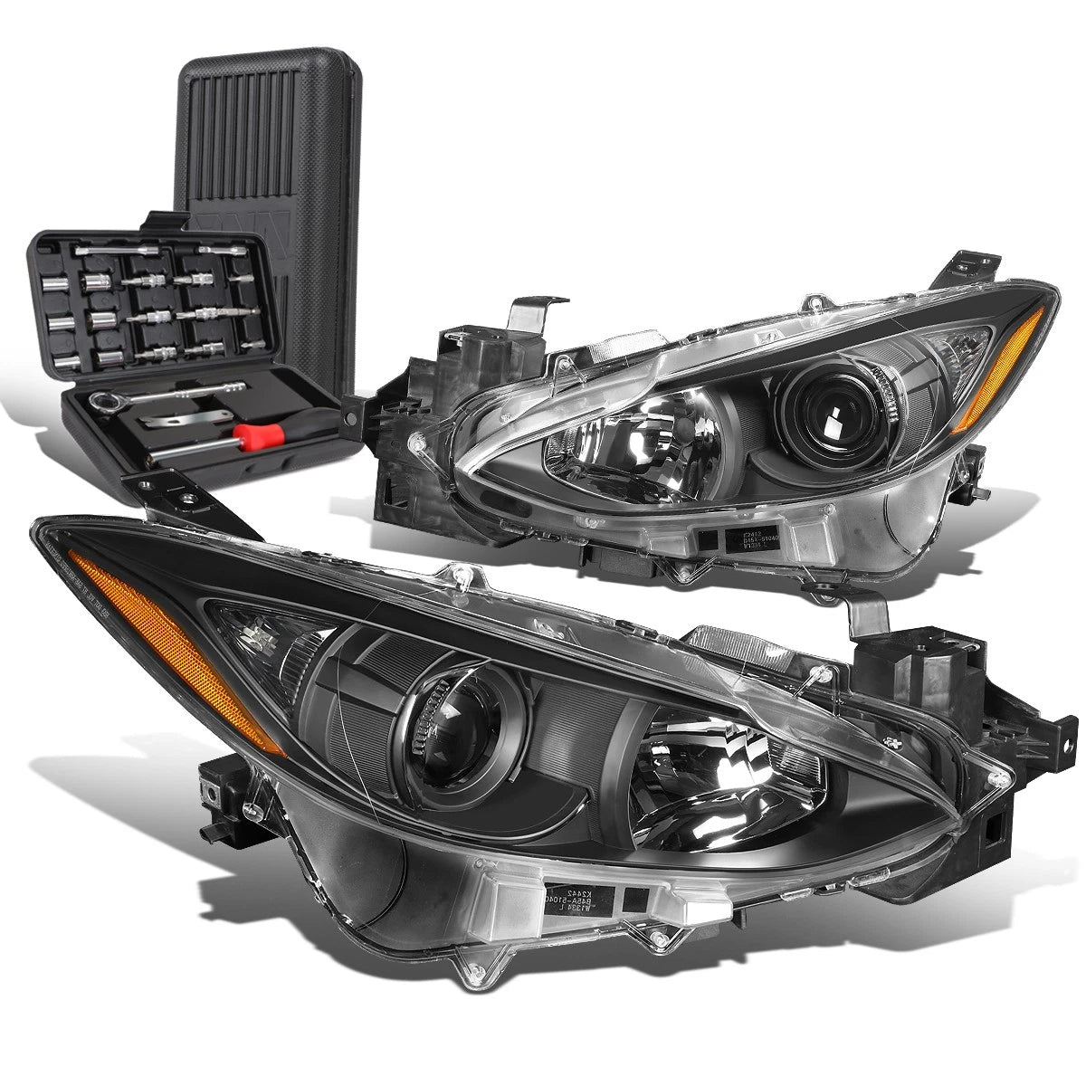 For 2014-2016 Mazda 3 Pair Black Amber Signal | Built Supply Co