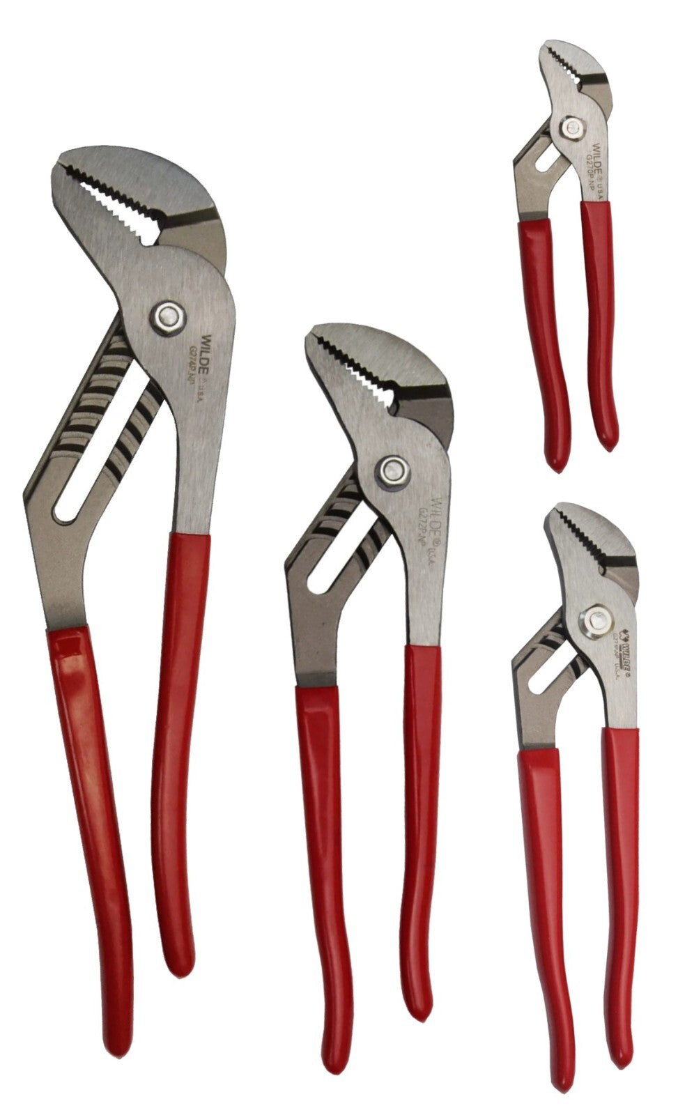 Wilde 4pc Lock Channel Tongue & Groove Pliers Set