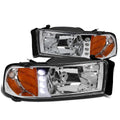 Fit 1994-2002 Dodge Ram Pickup Chrome Housing Amber | Built Supply Co