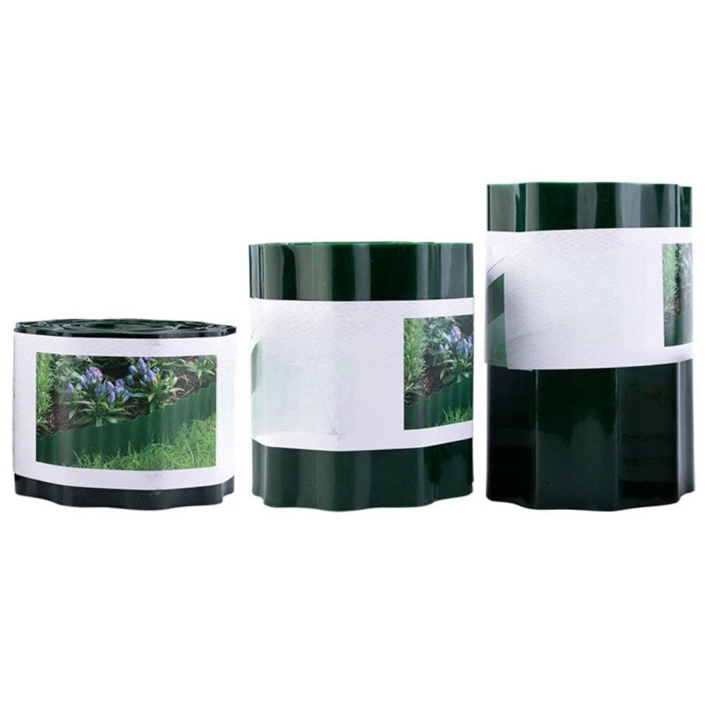 Decorative Plastic Fence For Garden For Lawn Flower Beds 20cm 9m Green