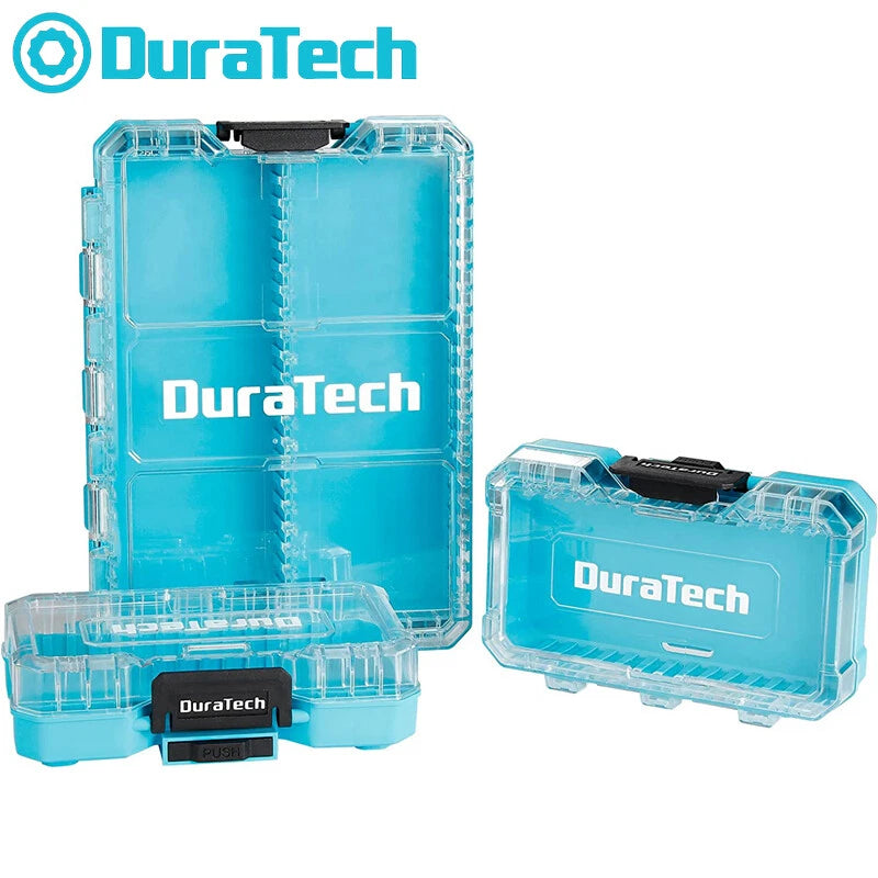 Duratech Parts Organizer Portable Hardware Tool Box Transparent