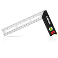 Arrow 10-Inch Try Square with Stainless Steel Blade and Bubble Level