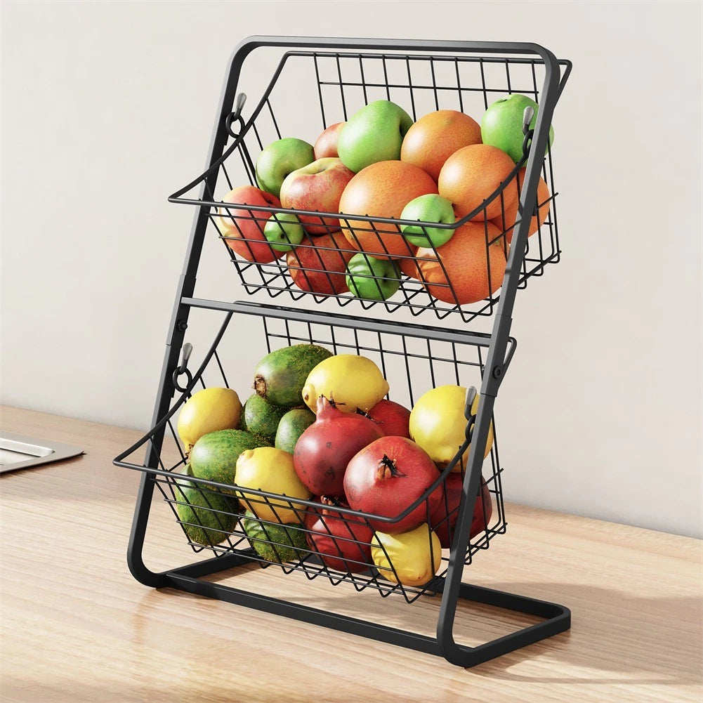 Cleverly Designed 2 Tier Vegetable Basket To Enhance Your Counter