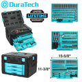 DURATECH 497 PC Mechanics Tool Set w/SAE/Metric Sockets w/3 Drawer