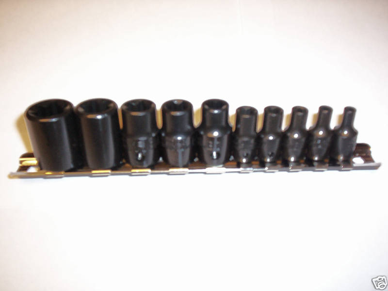 10pc Impact Star Female E-Torx Socket Bit Set
