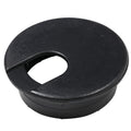 (51mm) 2" Round Black Computer Desk Table Port Wire Cable Hole Cover