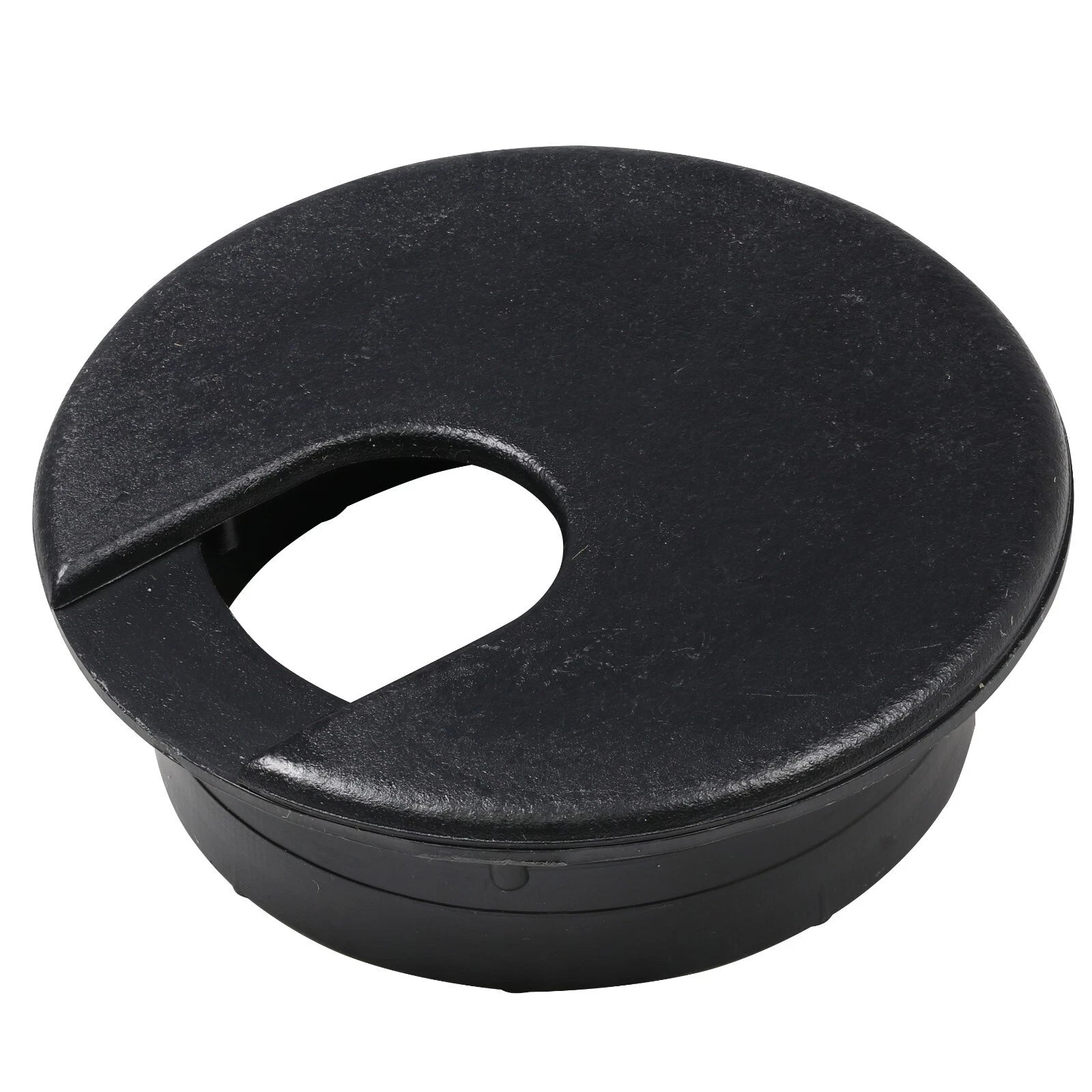 (51mm) 2" Round Black Computer Desk Table Port Wire Cable Hole Cover
